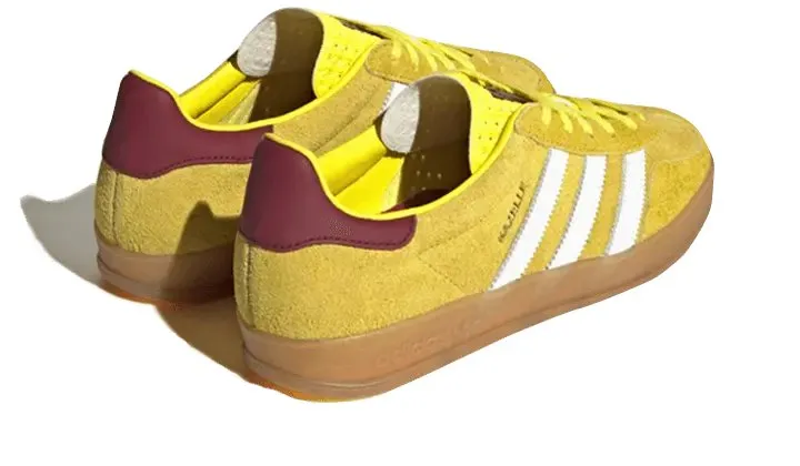 Adidas Gazelle Indoor Bright Yellow Burgundy