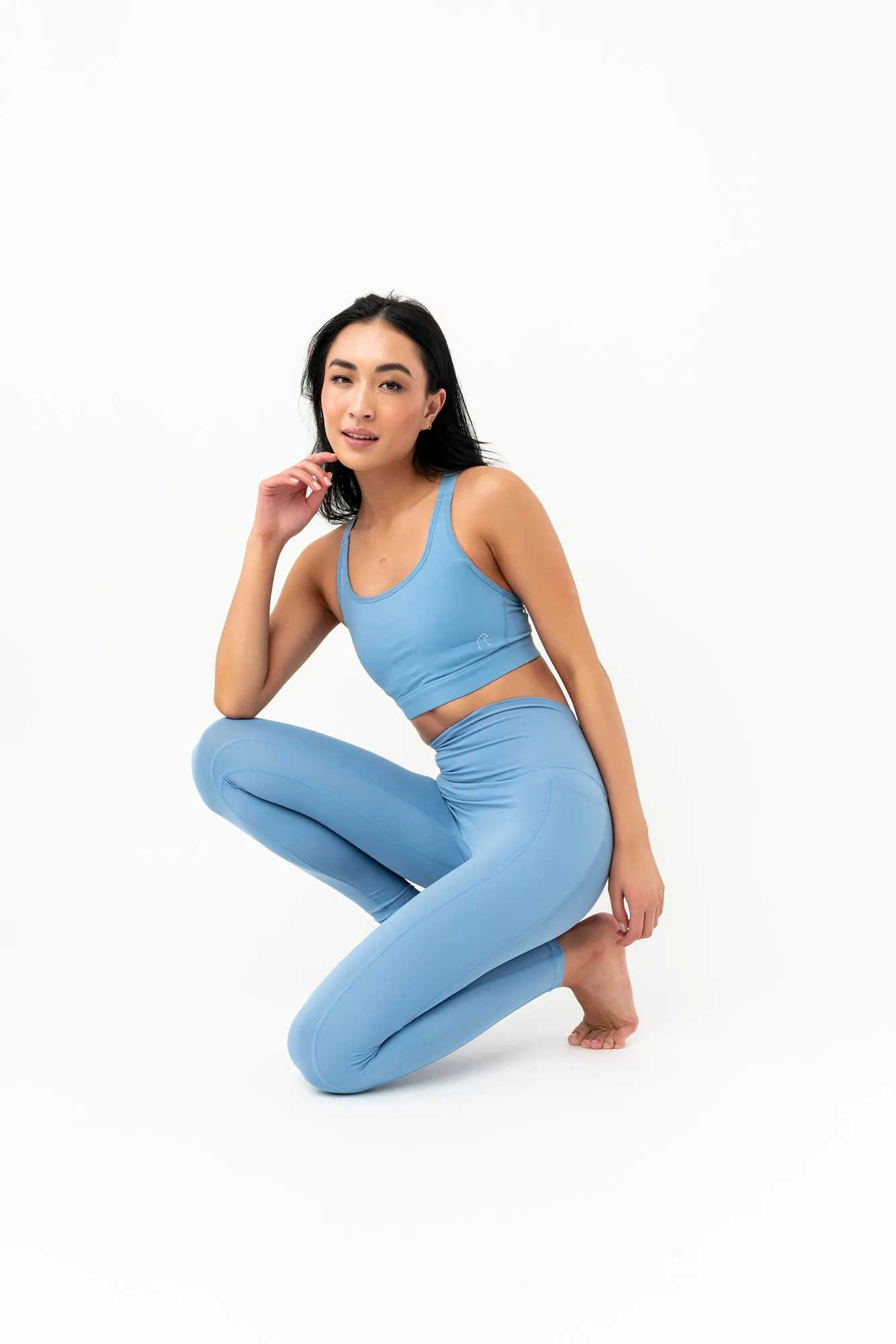 Agility High Waisted Athletic Leggings | Surface Blue