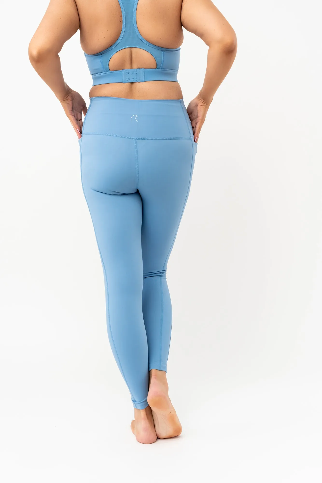 Agility High Waisted Athletic Leggings | Surface Blue