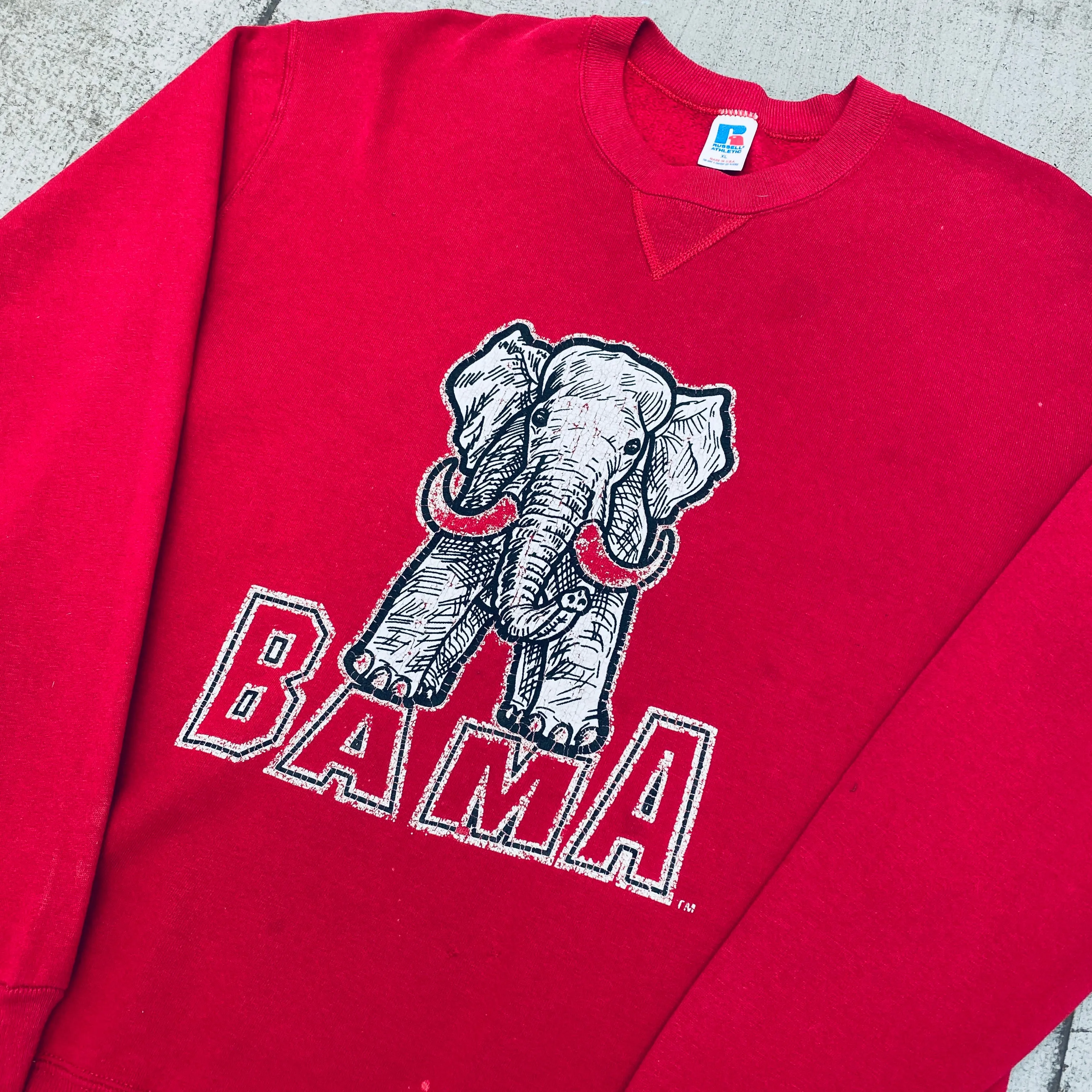 Alabama Crimson Tide: 1990's Russell Athletic Graphic Spellout Sweat (L)