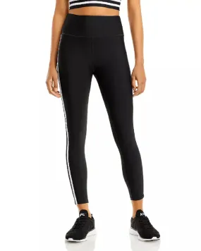 AQUA Athletic Women's Side Striped Leggings, Black, L