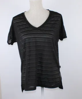 ARDENES ATHLETIC BLACK TEE LADIES SMALL EUC