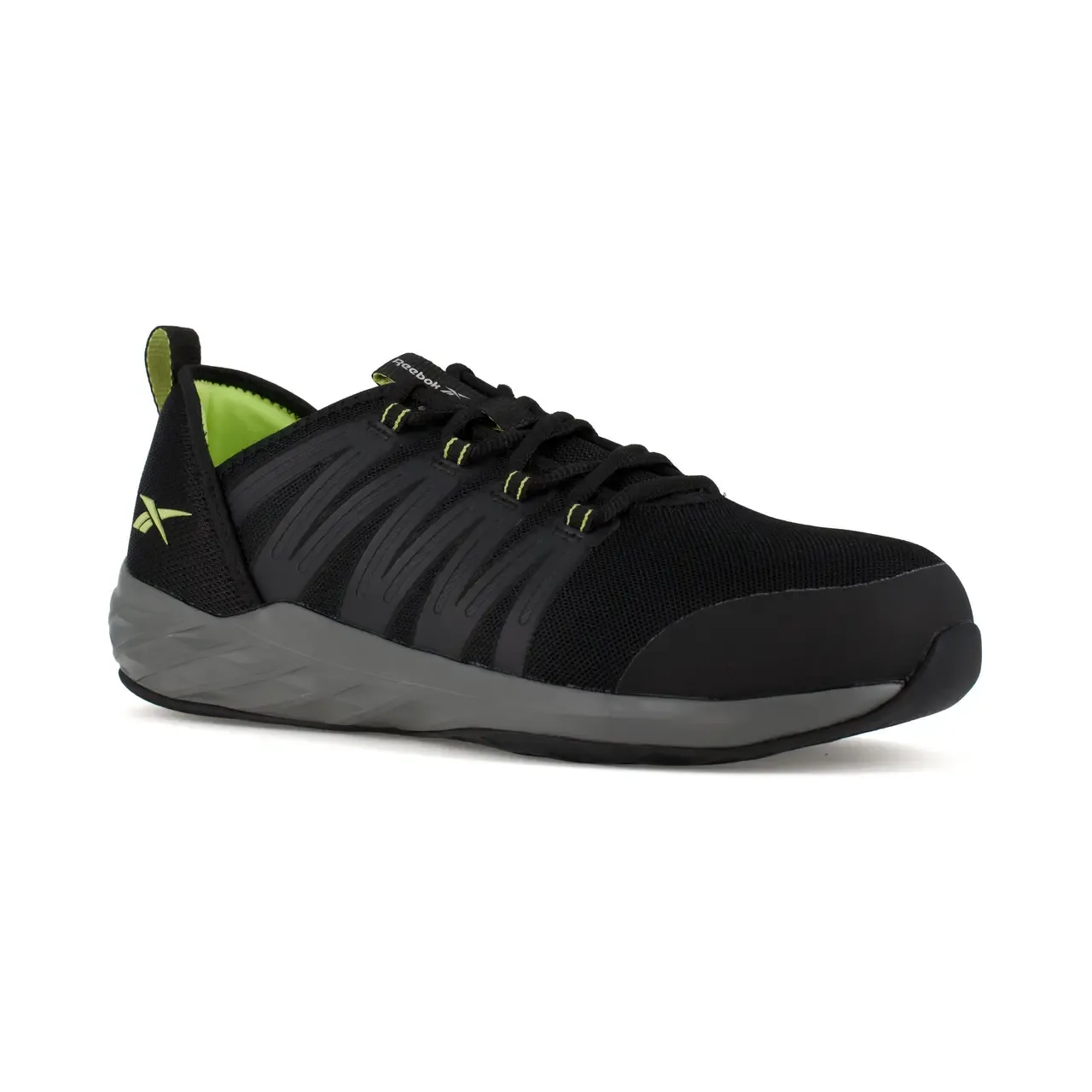 Astroride Steel-Toe Athletic Work Shoe Black/Neon Green