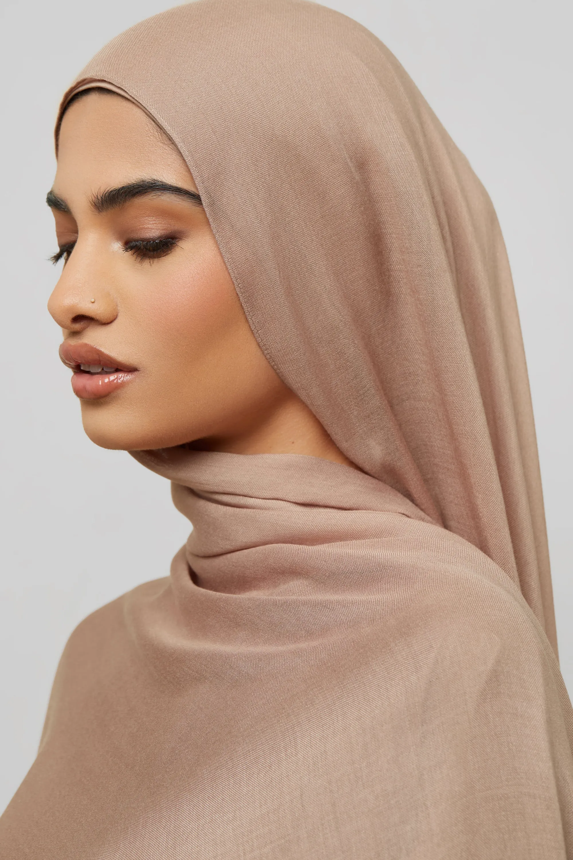 Bamboo Woven Hijab - Natural