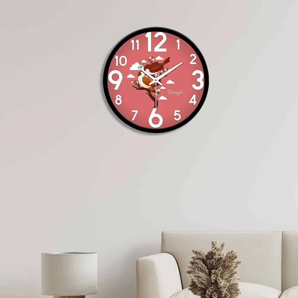 Beautiful Romantic Birds Designer Wall Clock