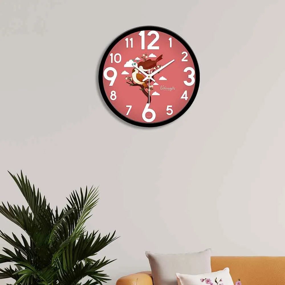 Beautiful Romantic Birds Designer Wall Clock