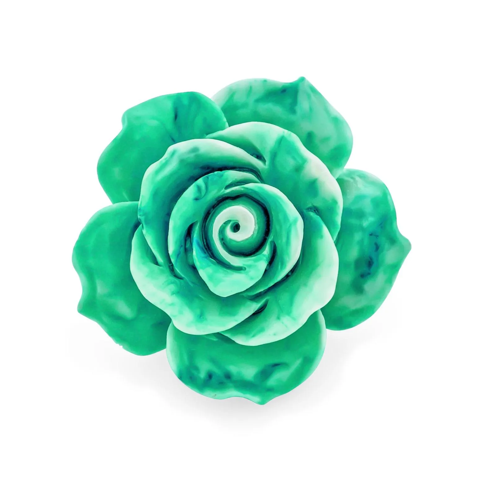 Big Romantic Floral Delicate 3D Carved Rose Flower Brooch Pin Colors