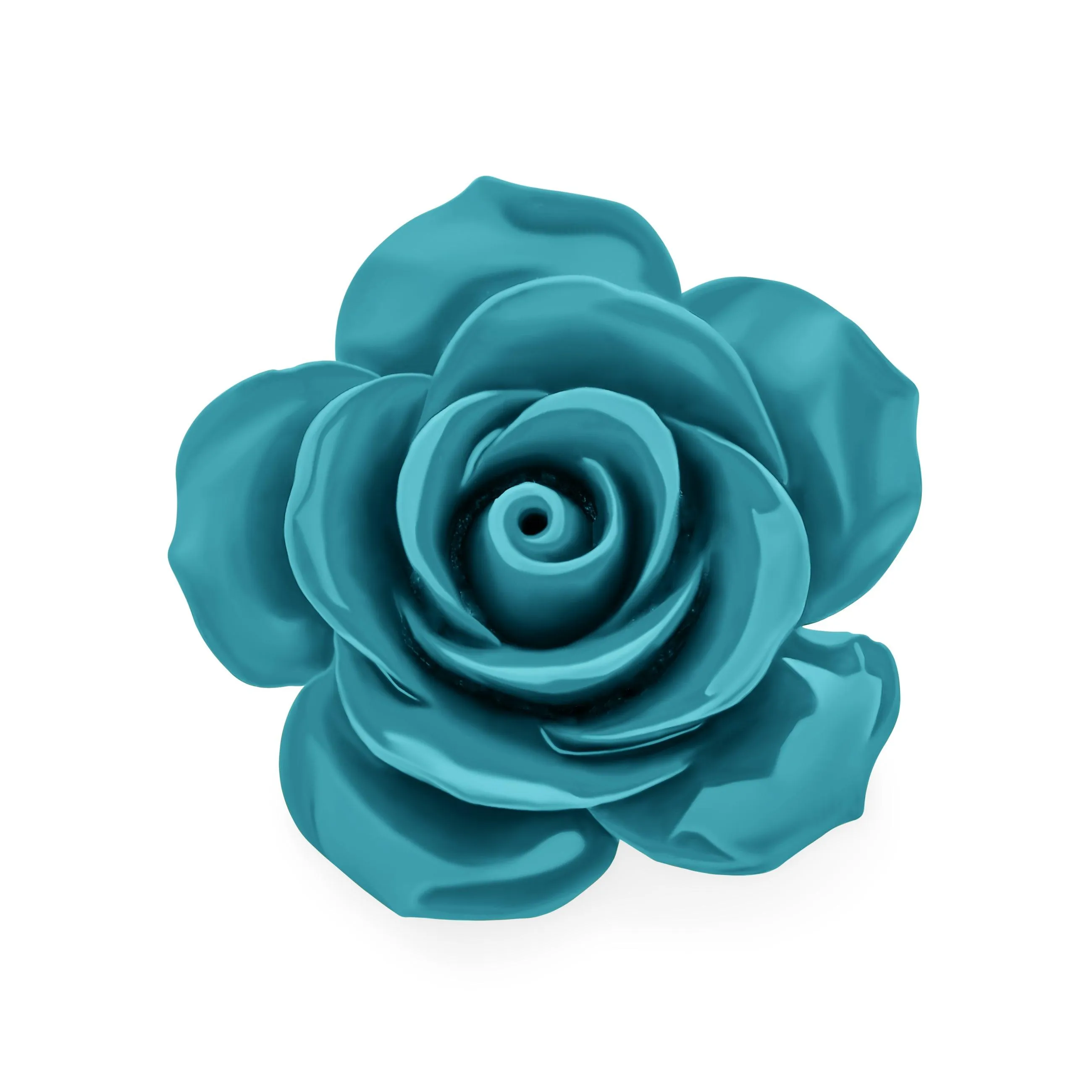 Big Romantic Floral Delicate 3D Carved Rose Flower Brooch Pin Colors