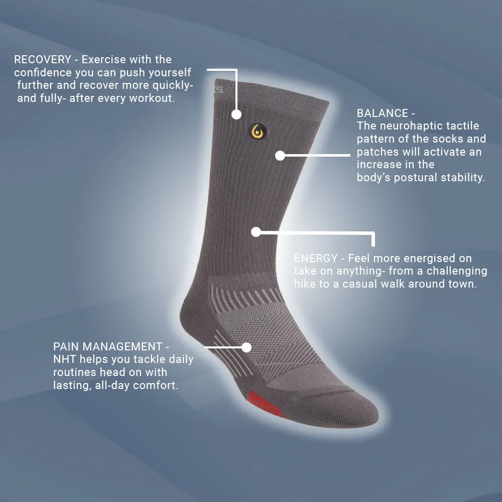 Biowin Neurosocks - Athletic Crew - Stingray Grey