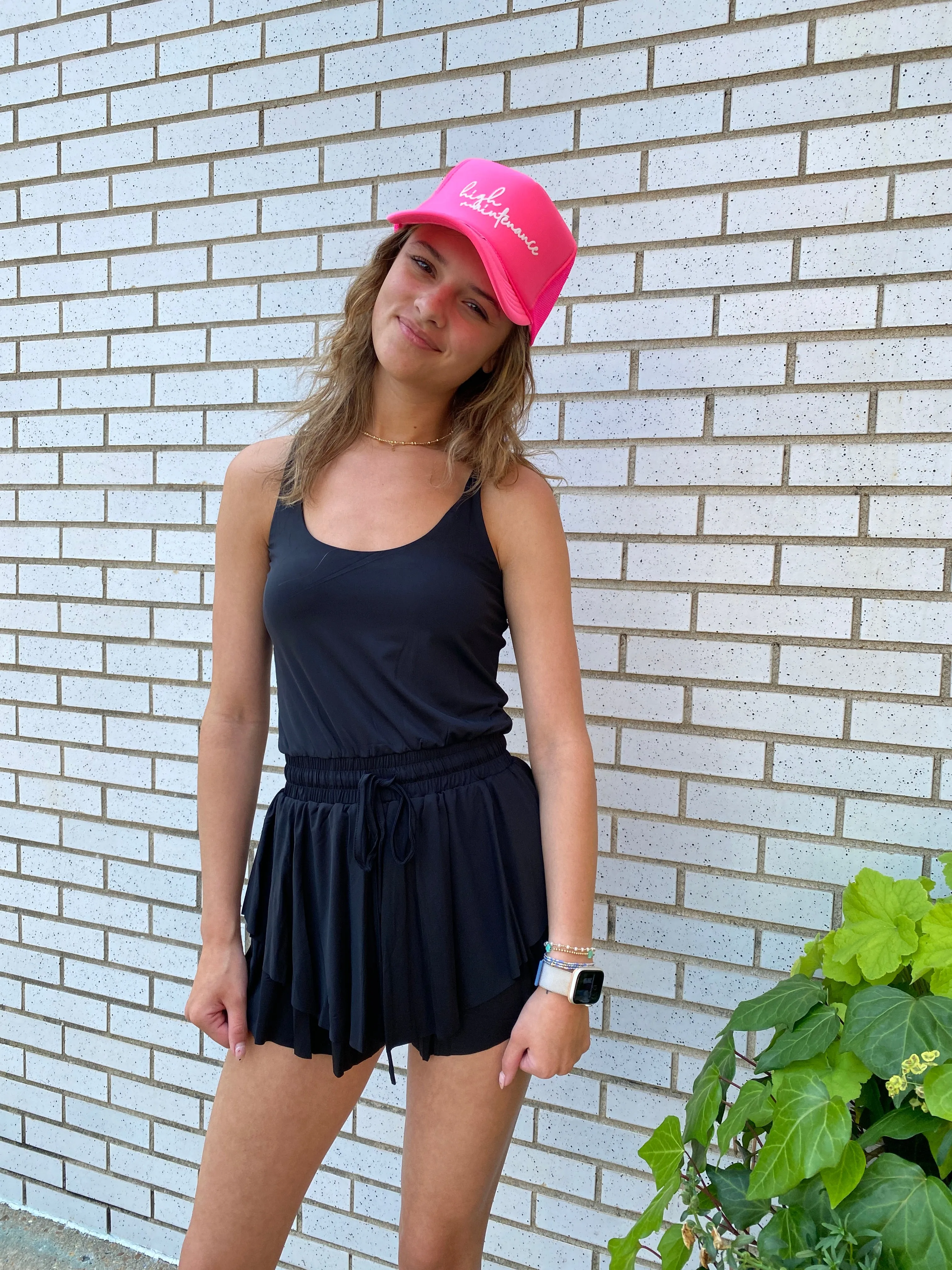 BLACK ATHLETIC ROMPER