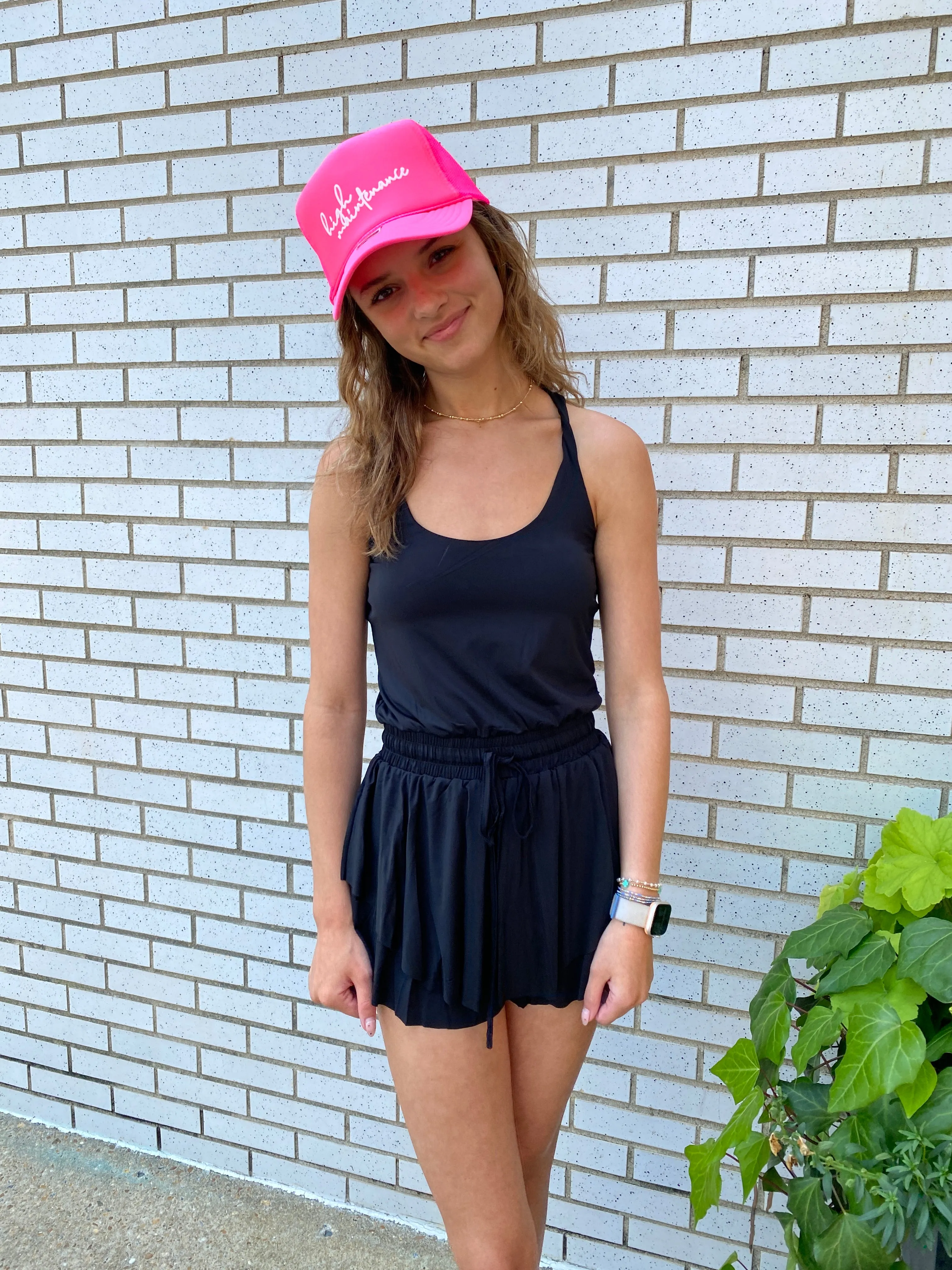 BLACK ATHLETIC ROMPER