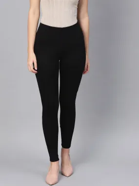 Black Knitted Slim Jeggings