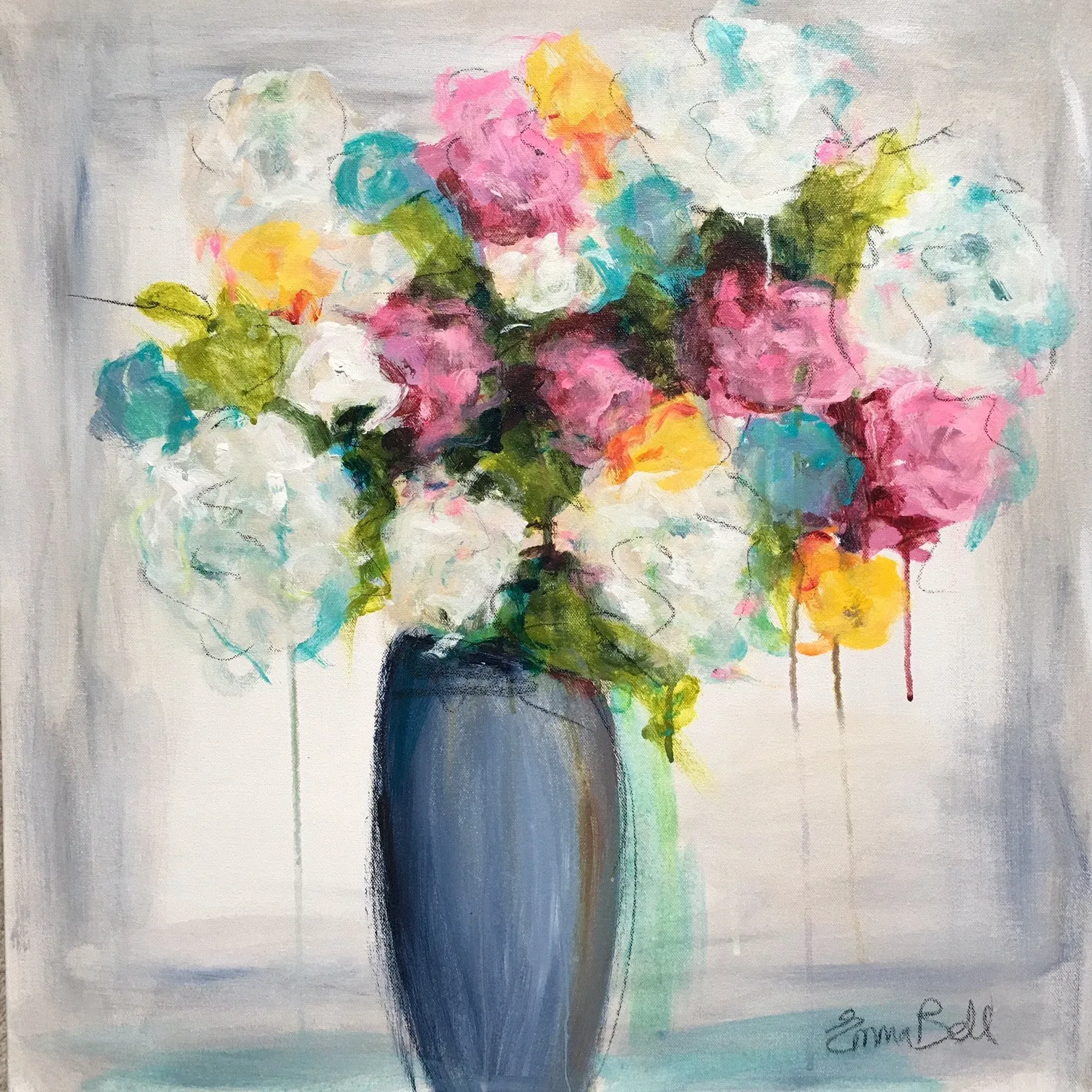 Bright Floral Vase