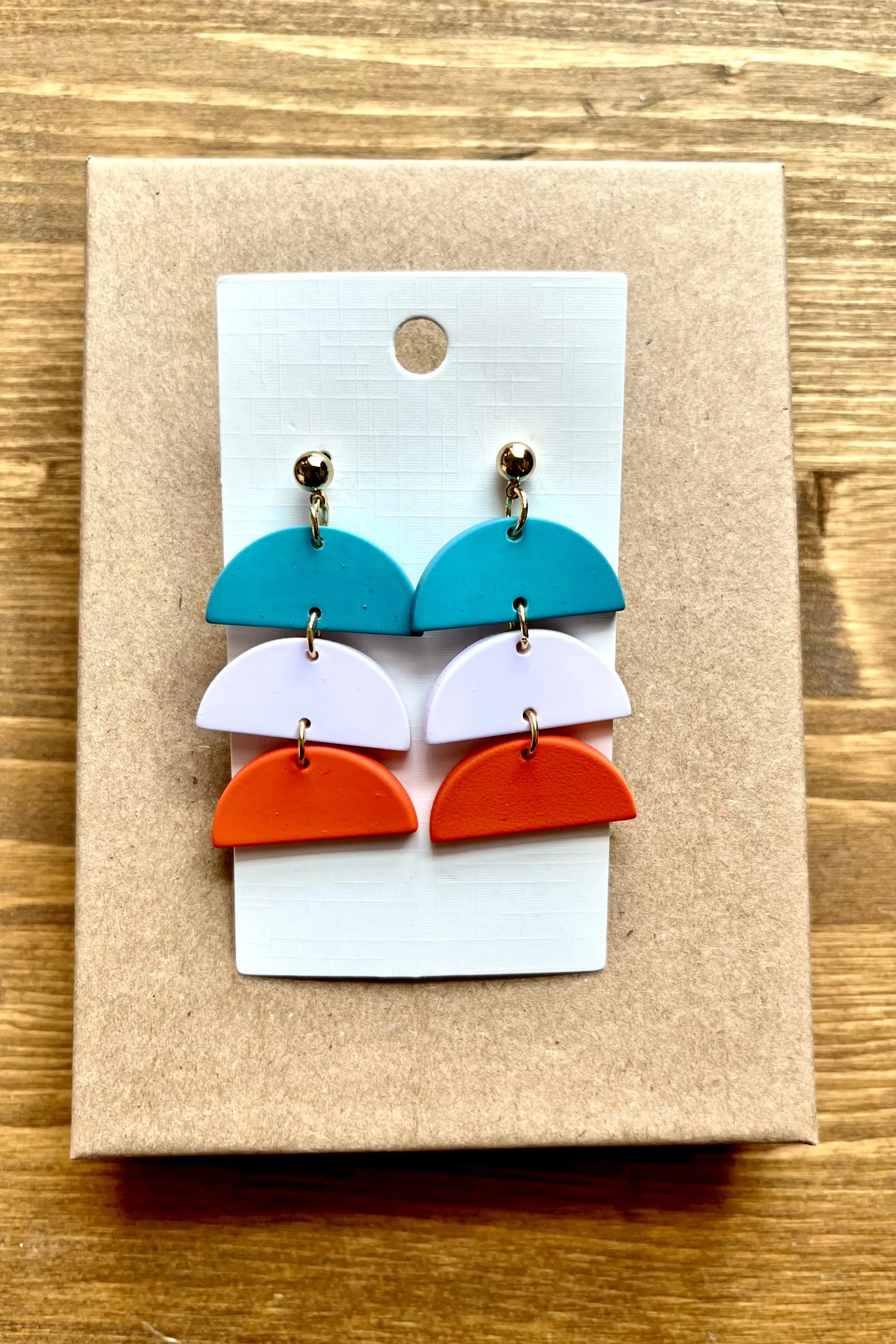 Bright Luna Stacked Acrylic Earrings - RESTOCKED