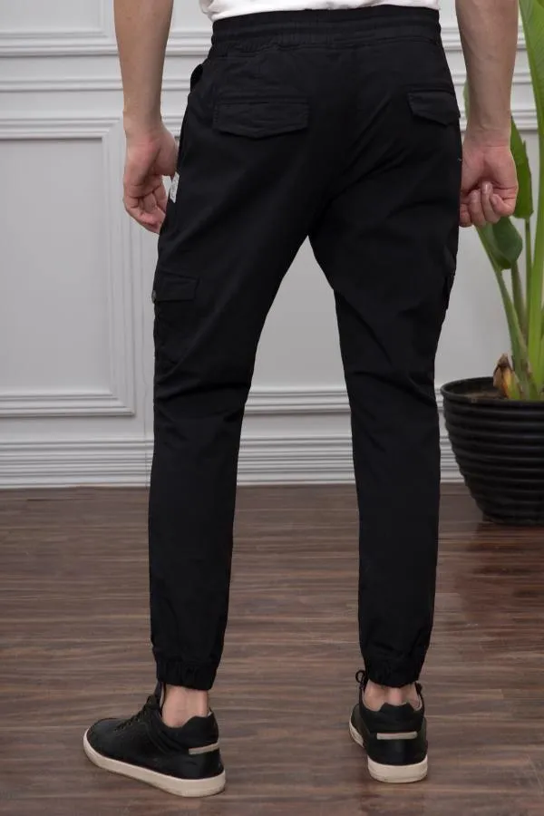 CARGO TROUSER SLIM FIT BLACK