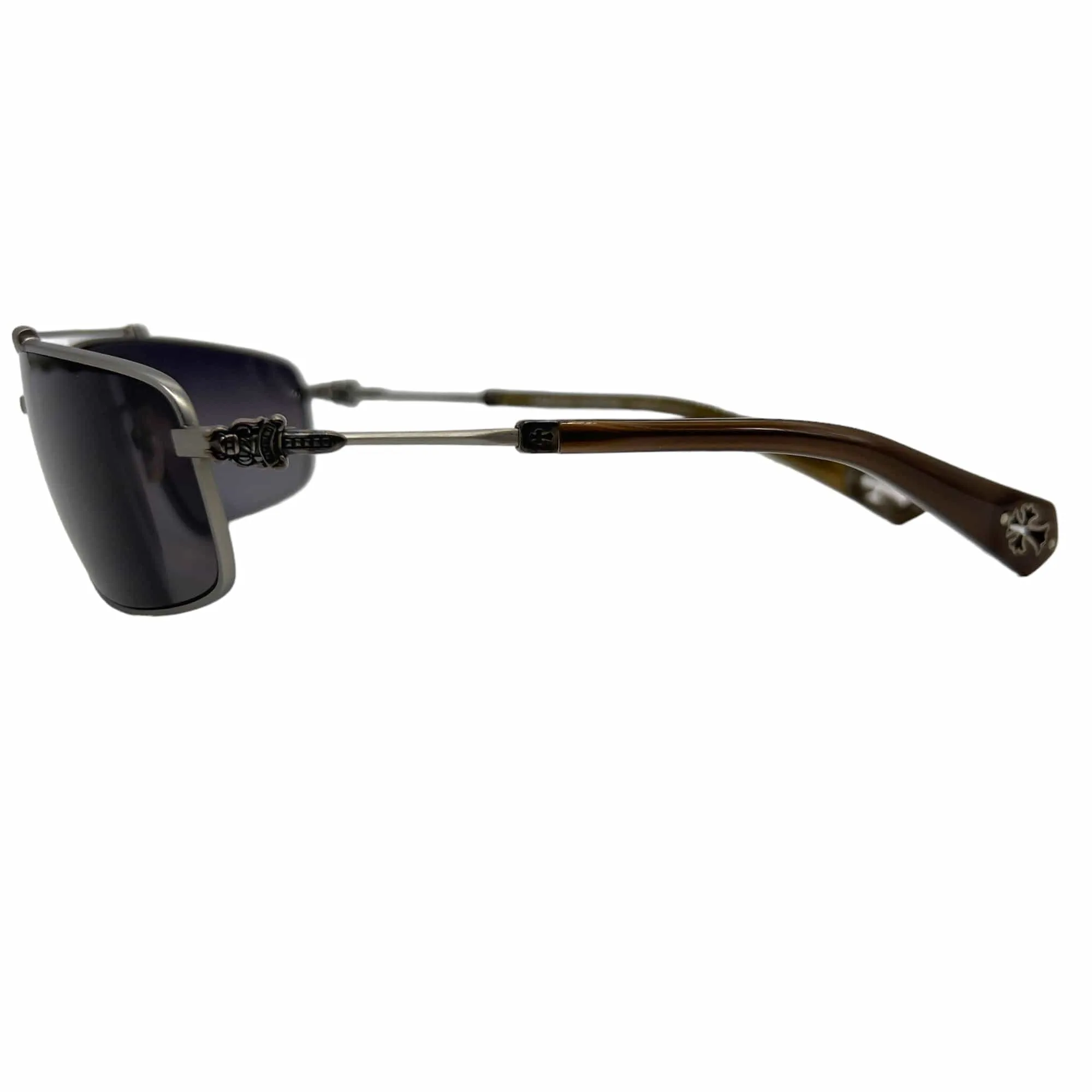 CHROME HEARTS Authentic Gothic Cross Unisex Sunglasses