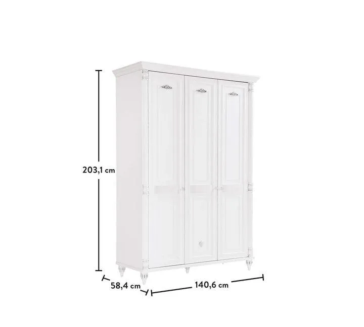 Cilek Romantic 3 Doors Wardrobe (Display)