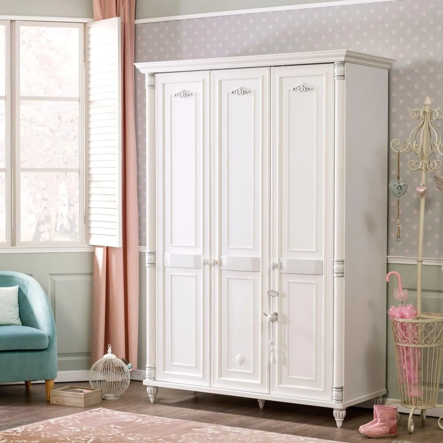 Cilek Romantic 3 Doors Wardrobe (Display)