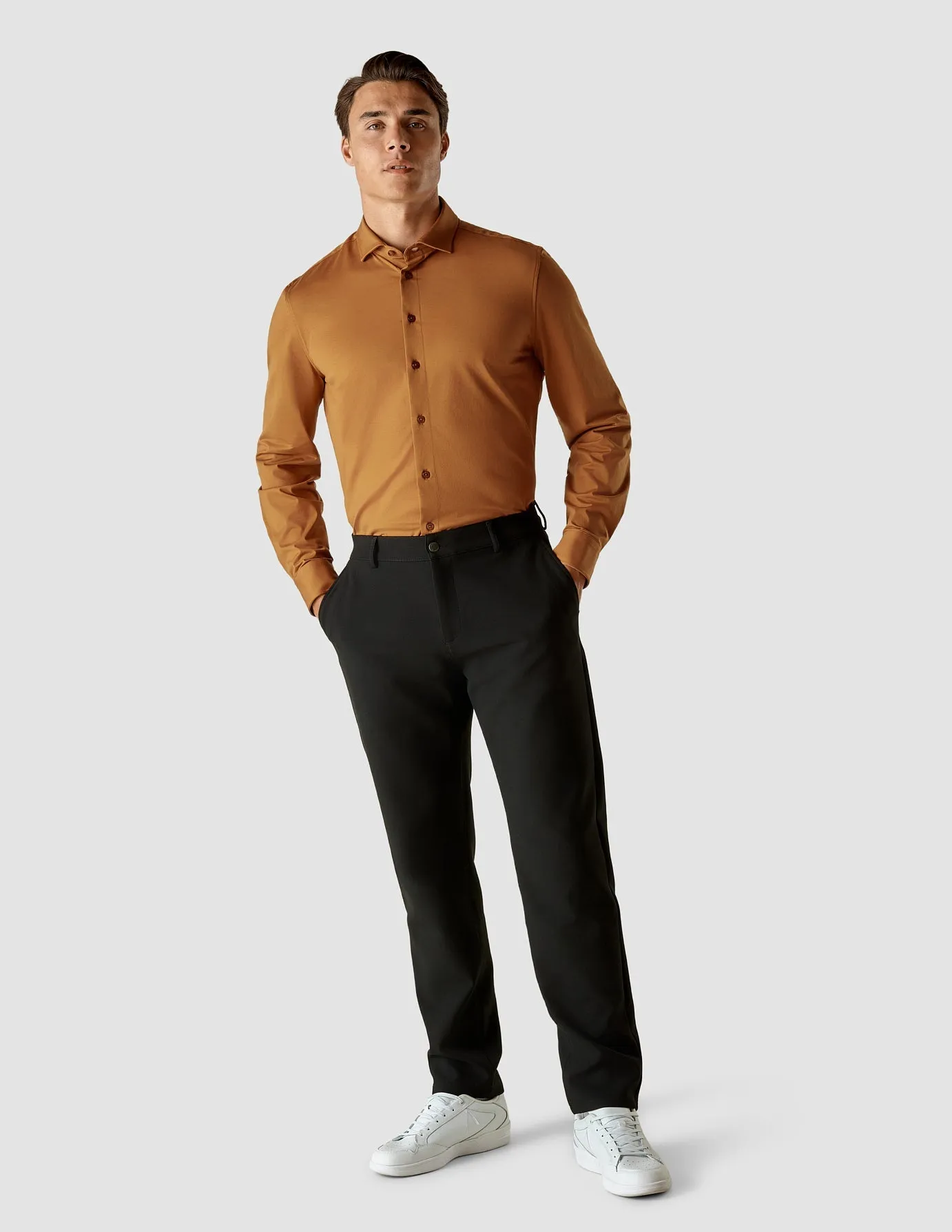 Classic Shirt Rusty Brown Slim