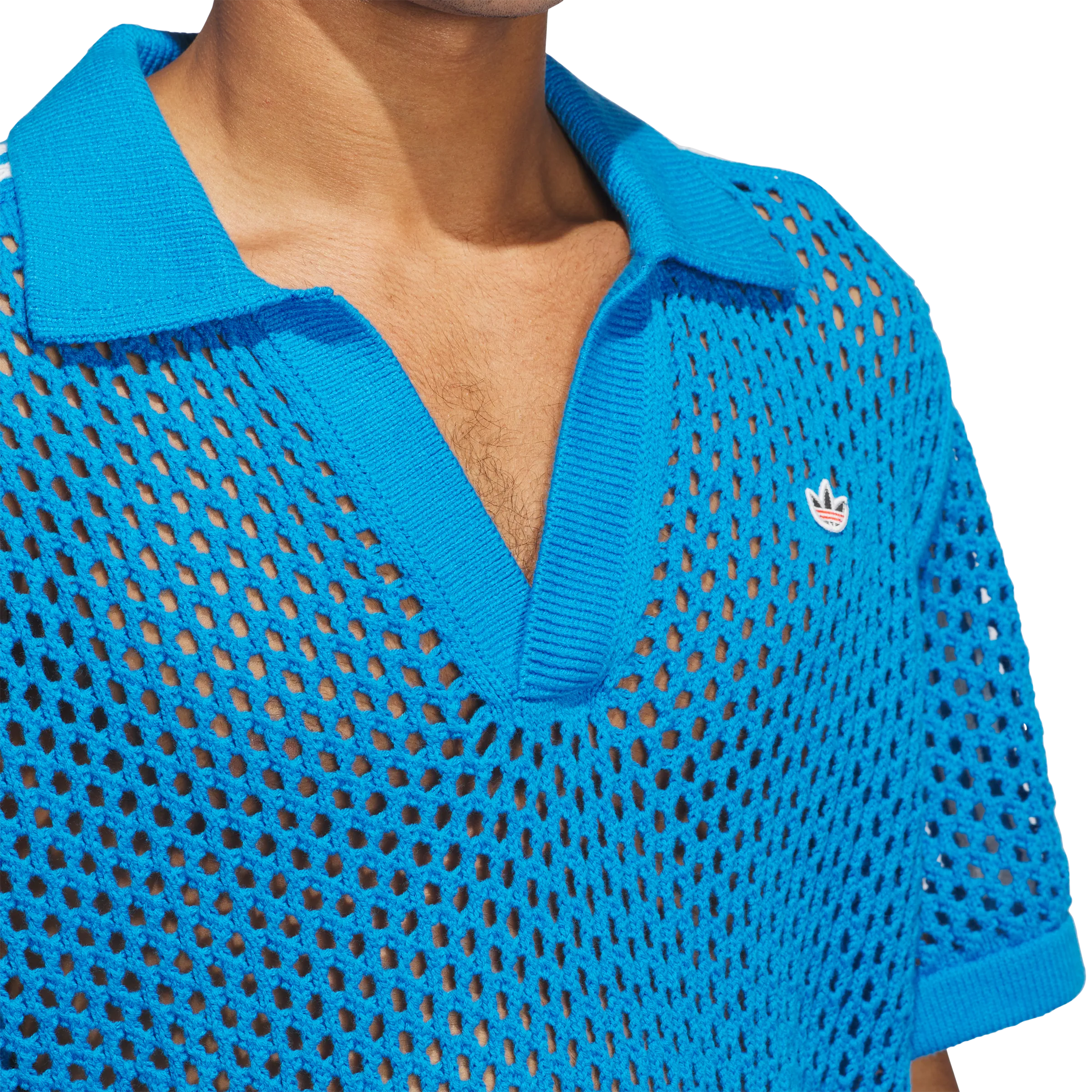   CLOT Crochet Polo Shirt  'Bright Blue'