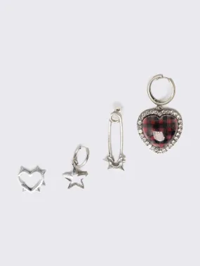 Dark Love 4pc Gothic Earring Set