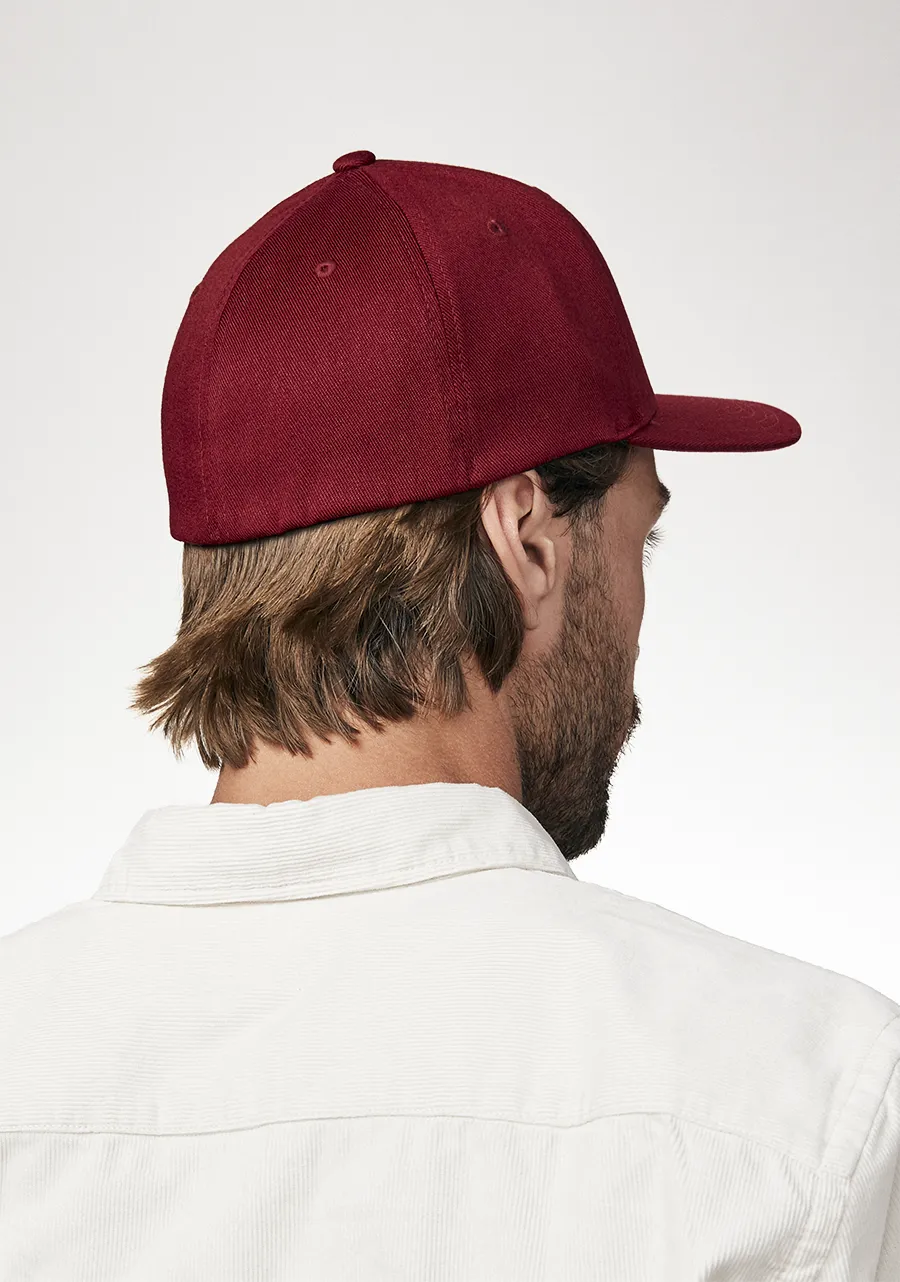 Deep Down Flexfit Athletic Fit Hat - Burgundy / White