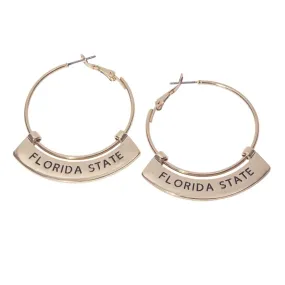 Emerson Street Florida State Gold Hoop Earrings