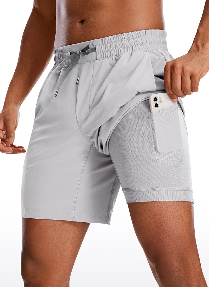 Feathery-Fit Athletic Shorts 7''- Lined