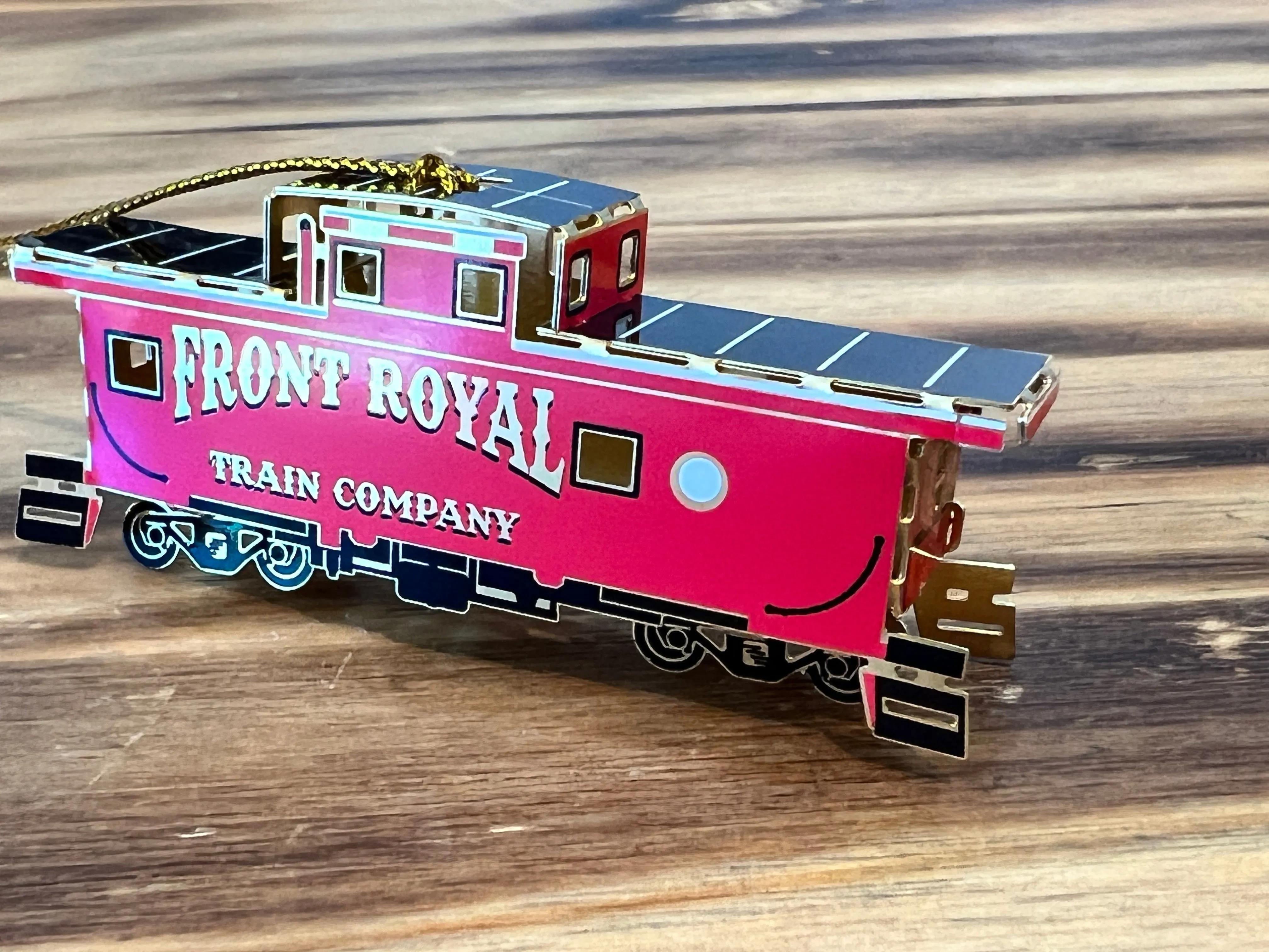 Front Royal Main Street Caboose 3D Metal Ornament