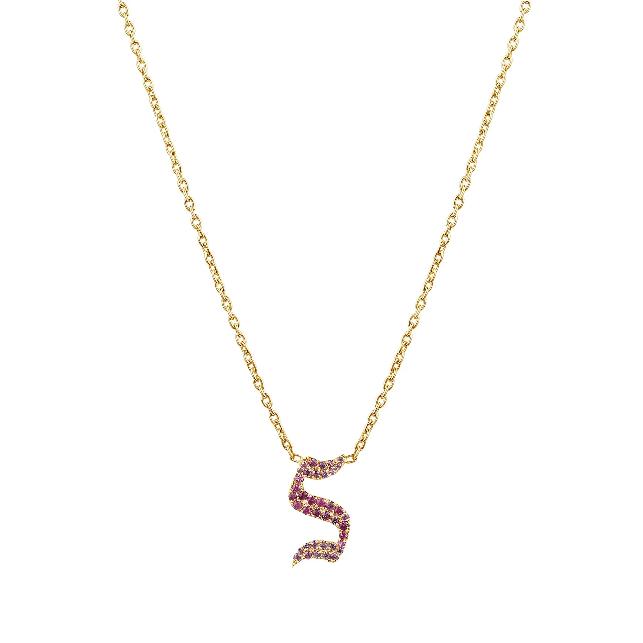 Gemstone Gothic Initial Necklace