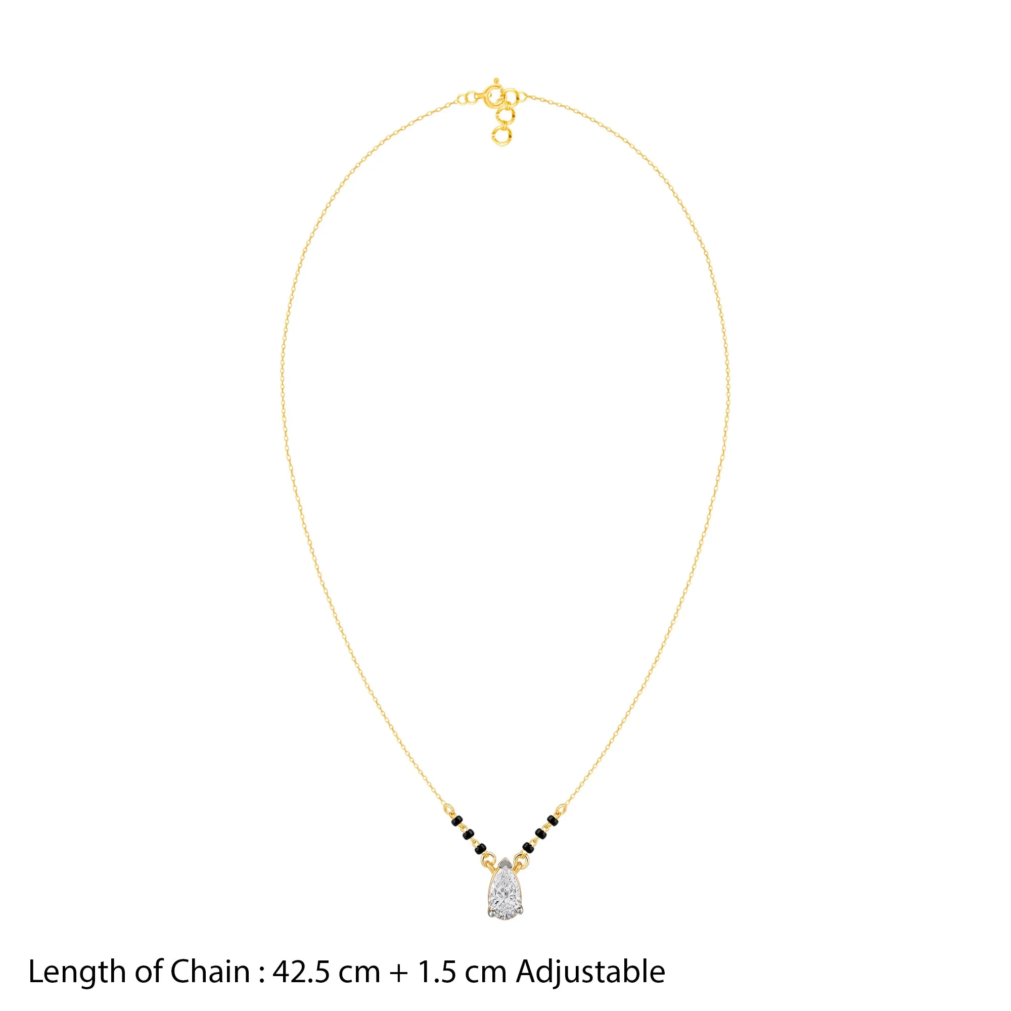 Gold Graceful Sleek Diamond Mangalsutra