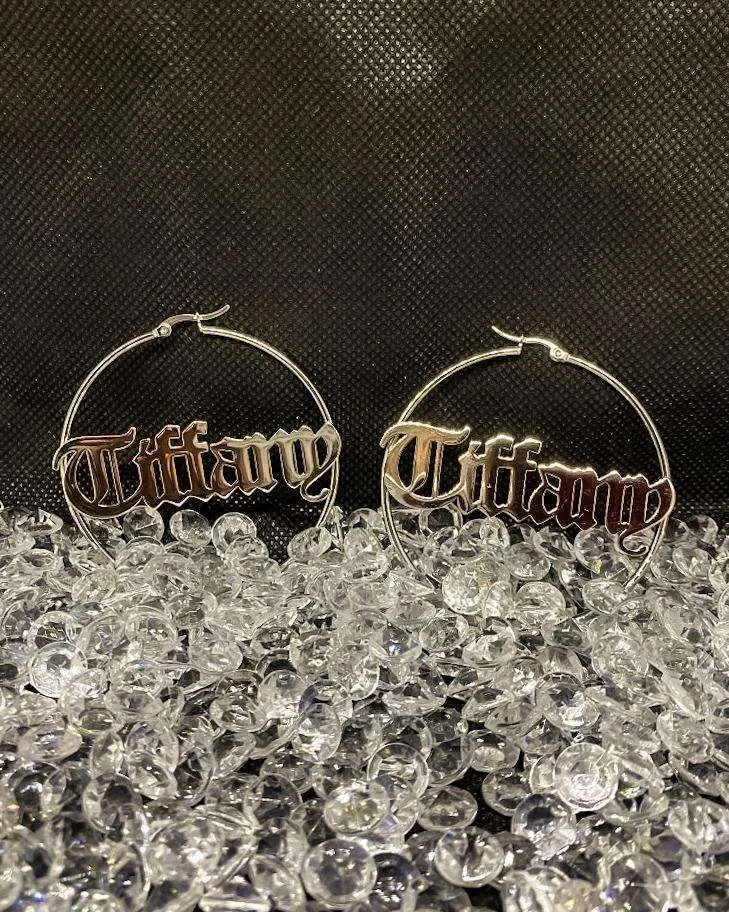 Gothic Custom Hoop Earrings