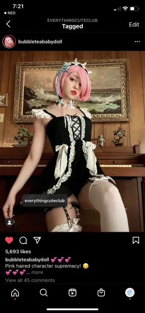 Gothic maid dress include panties  cosplay/ lounge sets