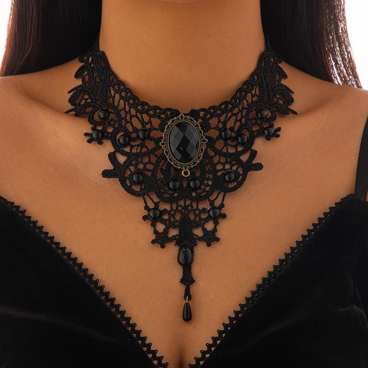 Gothic style choke necklace