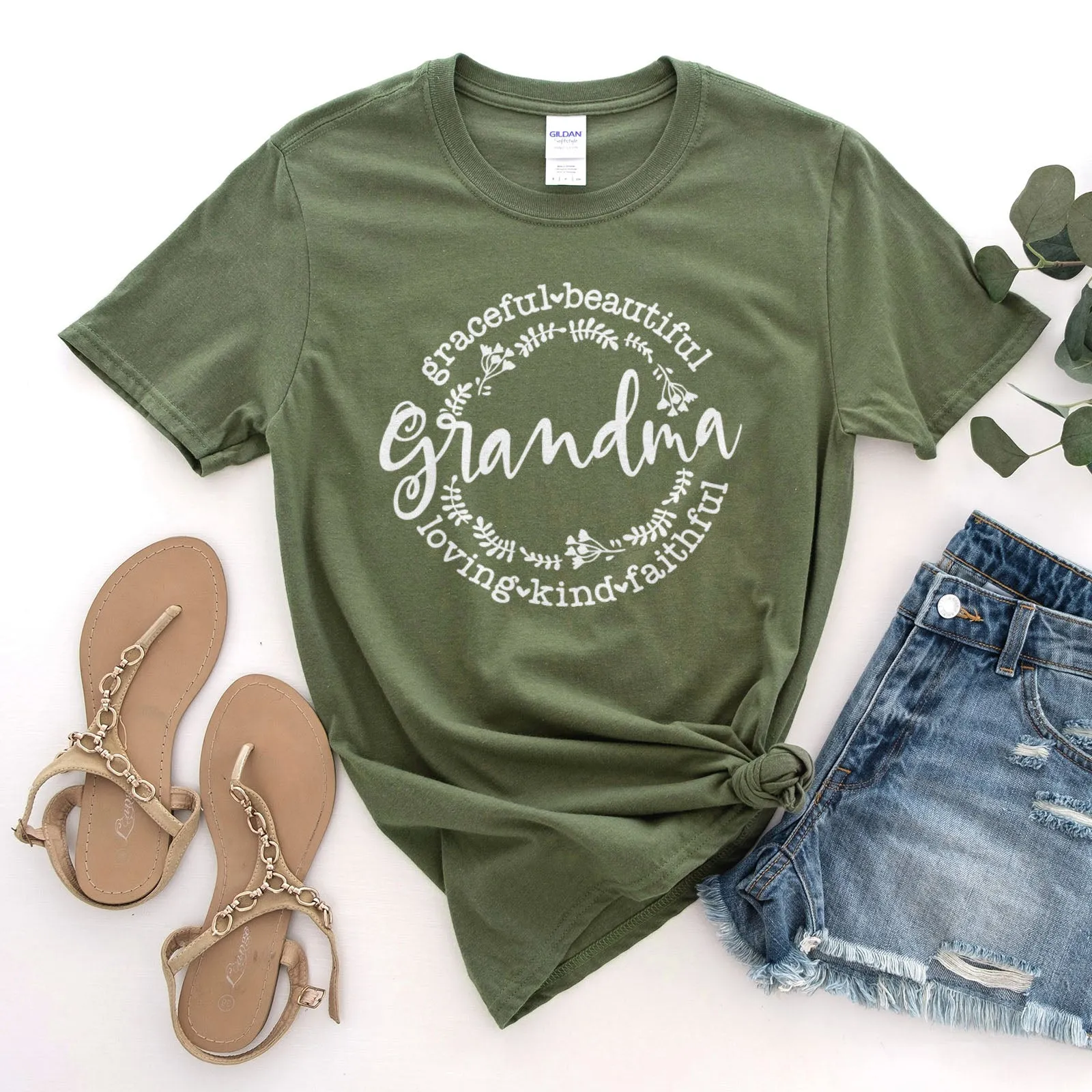 Grandma | Loving Kind Faithful Graceful Tee