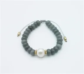 Grey Natural Stone Bracelet