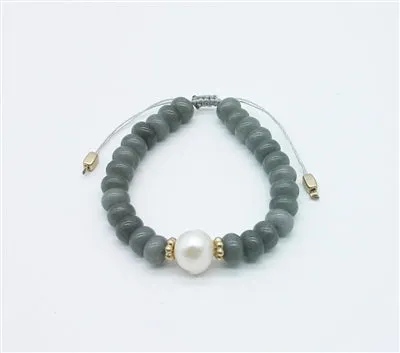 Grey Natural Stone Bracelet