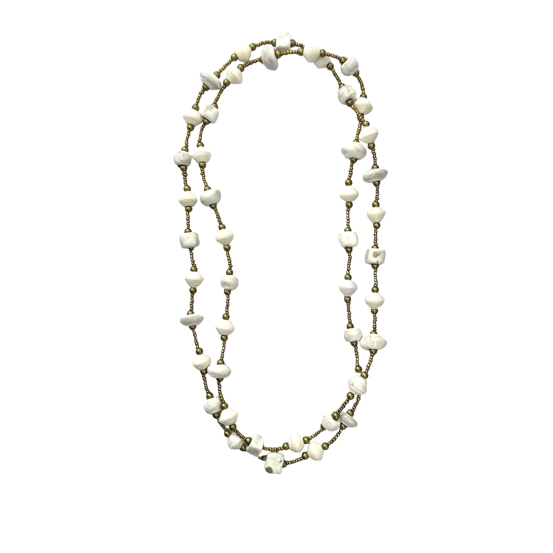 Haitian Signature Necklace - Bright White