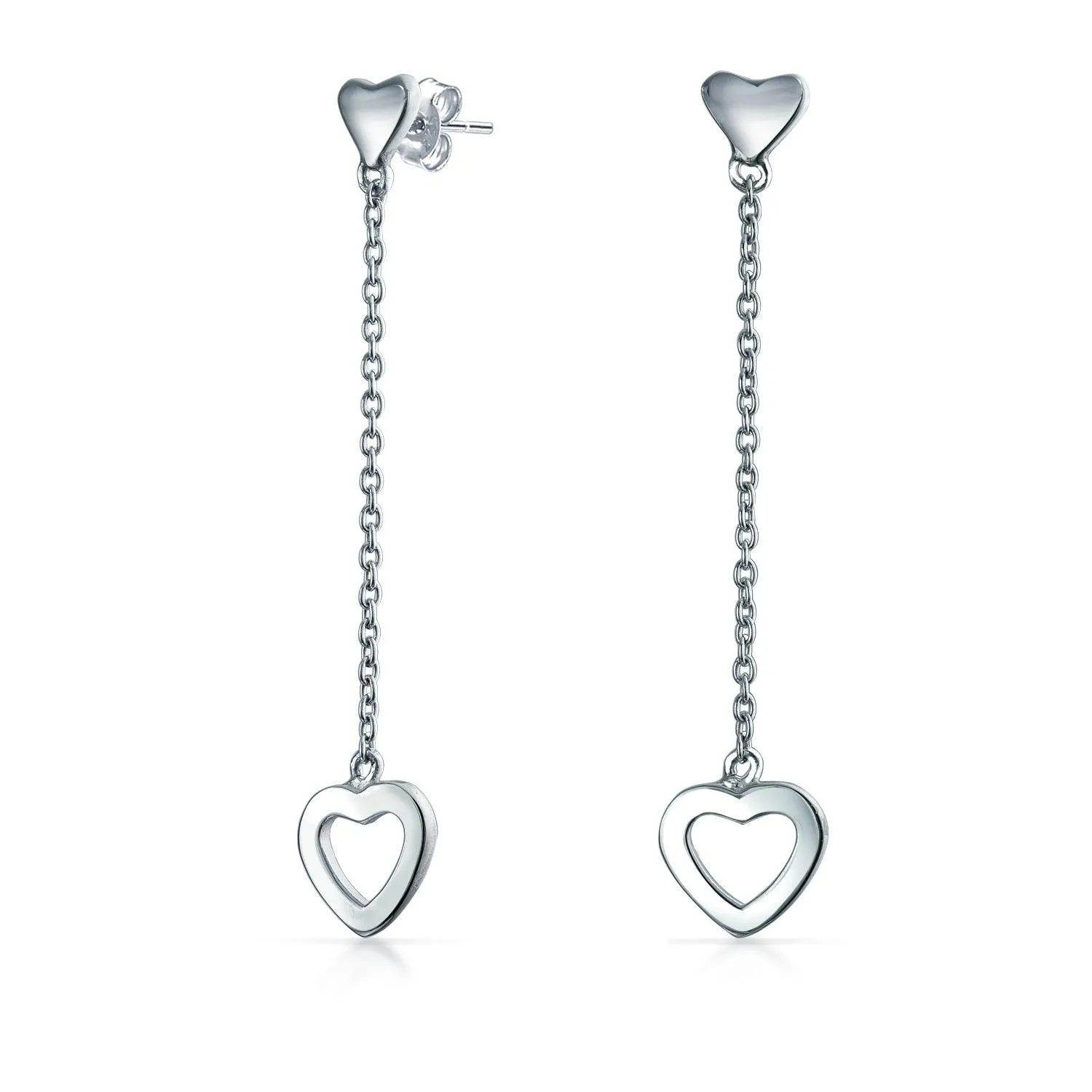 Heart Romantic Lever back Earrings Rose Gold Plated .925 Sterling Silver