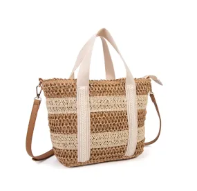 IRIS BEIGE/NATURAL - Bolso rafia