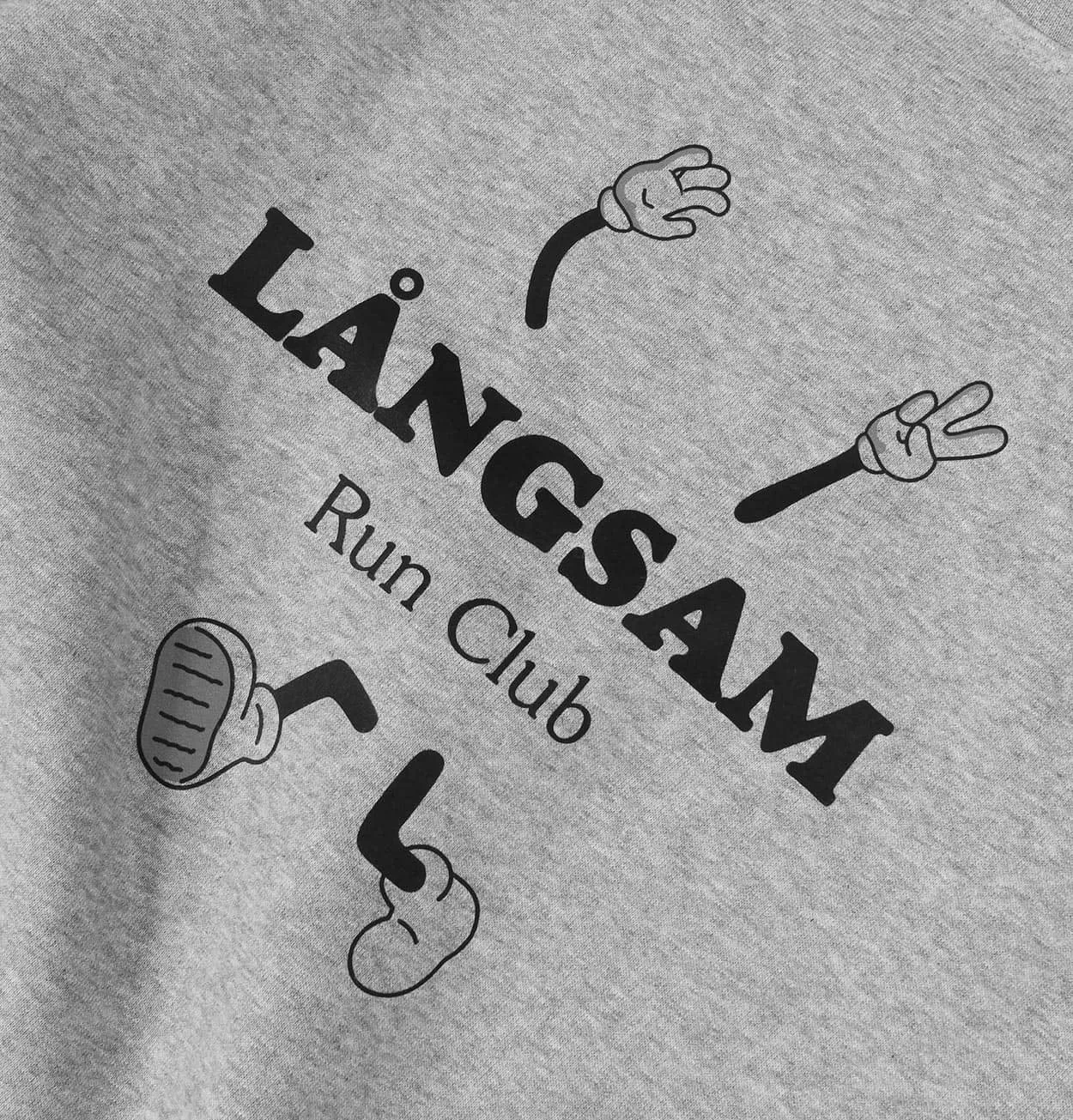 Lngsam Run Club Original Sweatshirt in Athletic Heather