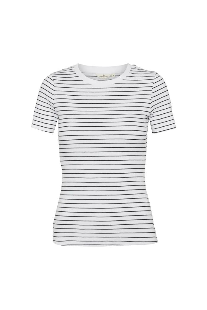 Ludmilla O-Neck - Bright white / black