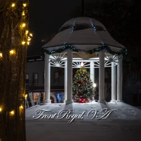 Main Street Gazebo at Christmas Photographic Coaster