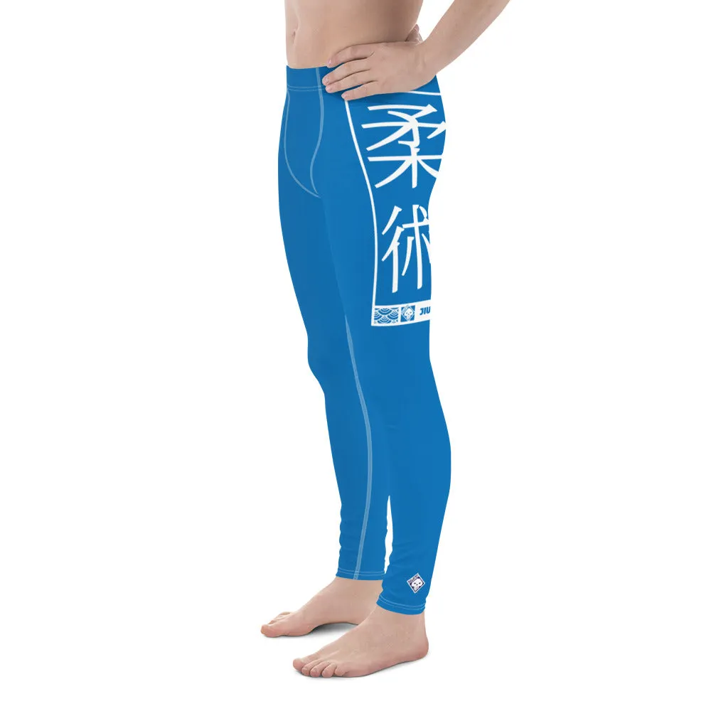 Men's Athletic Workout Leggings For Jiu Jitsu 004 - Azul