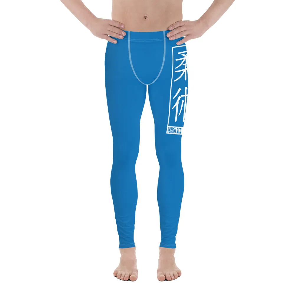 Men's Athletic Workout Leggings For Jiu Jitsu 004 - Azul