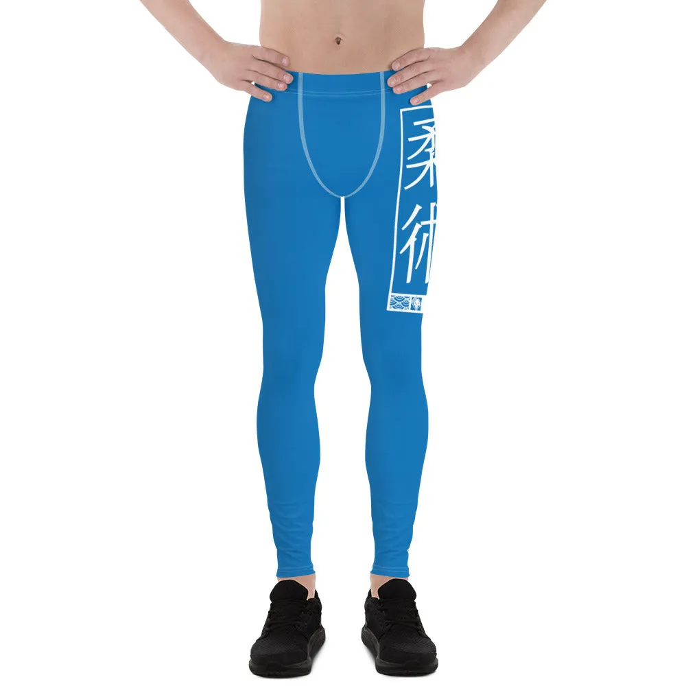 Men's Athletic Workout Leggings For Jiu Jitsu 004 - Azul