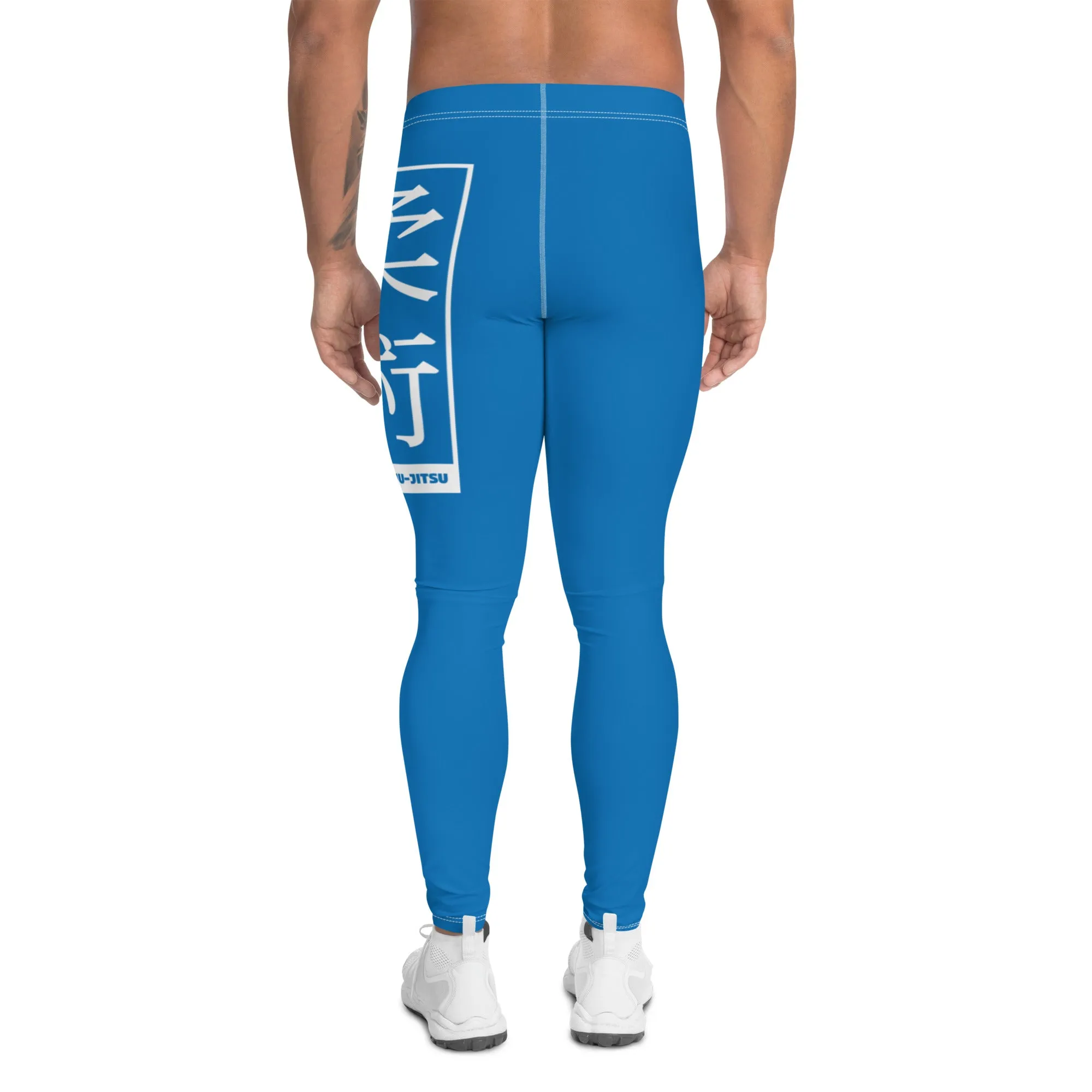 Men's Athletic Workout Leggings For Jiu Jitsu 004 - Azul