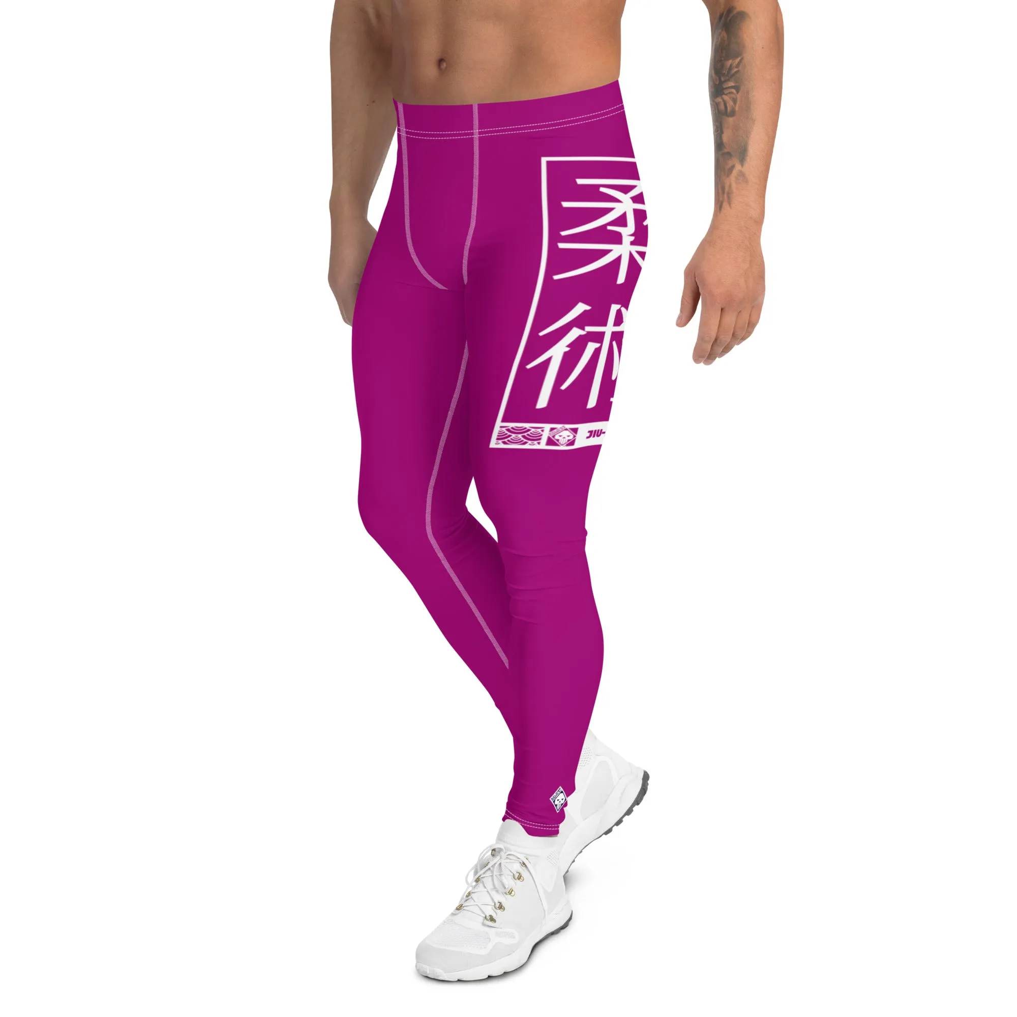 Men's Athletic Workout Leggings For Jiu Jitsu 014 - Vivid Purple