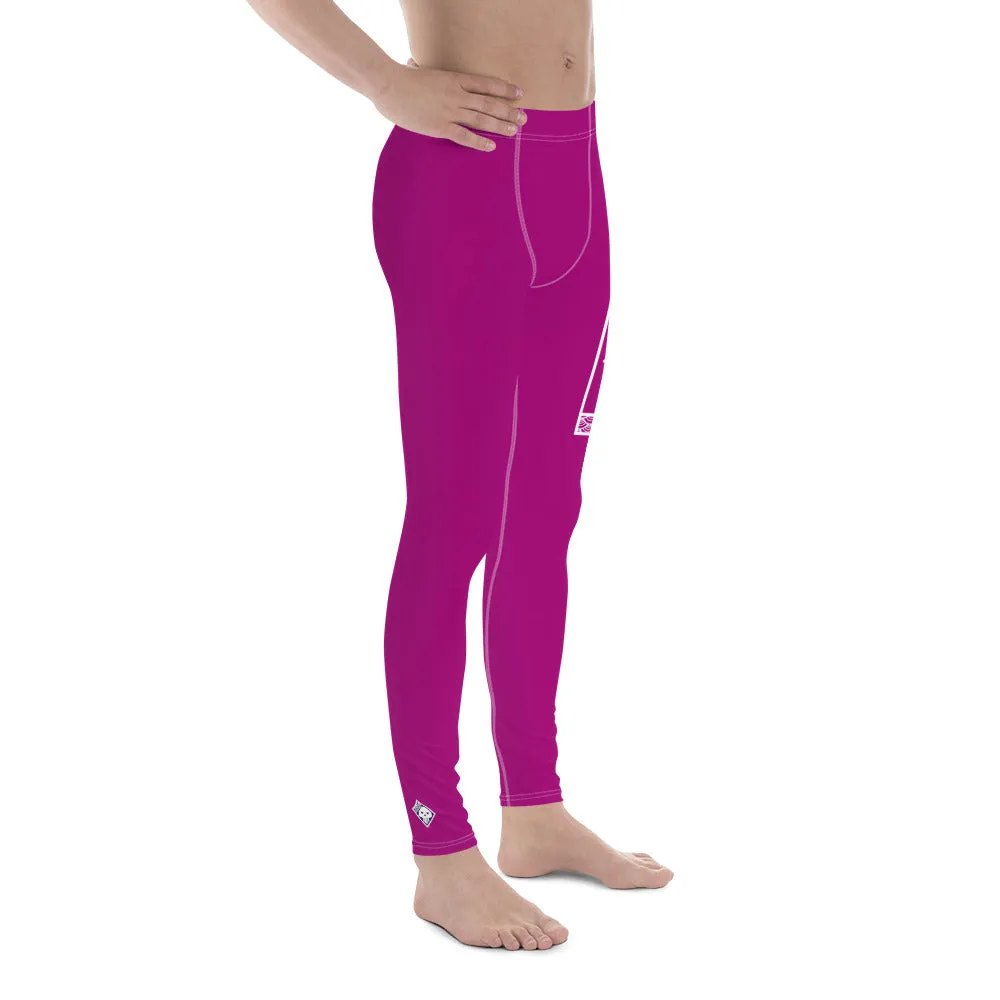 Men's Athletic Workout Leggings For Jiu Jitsu 014 - Vivid Purple