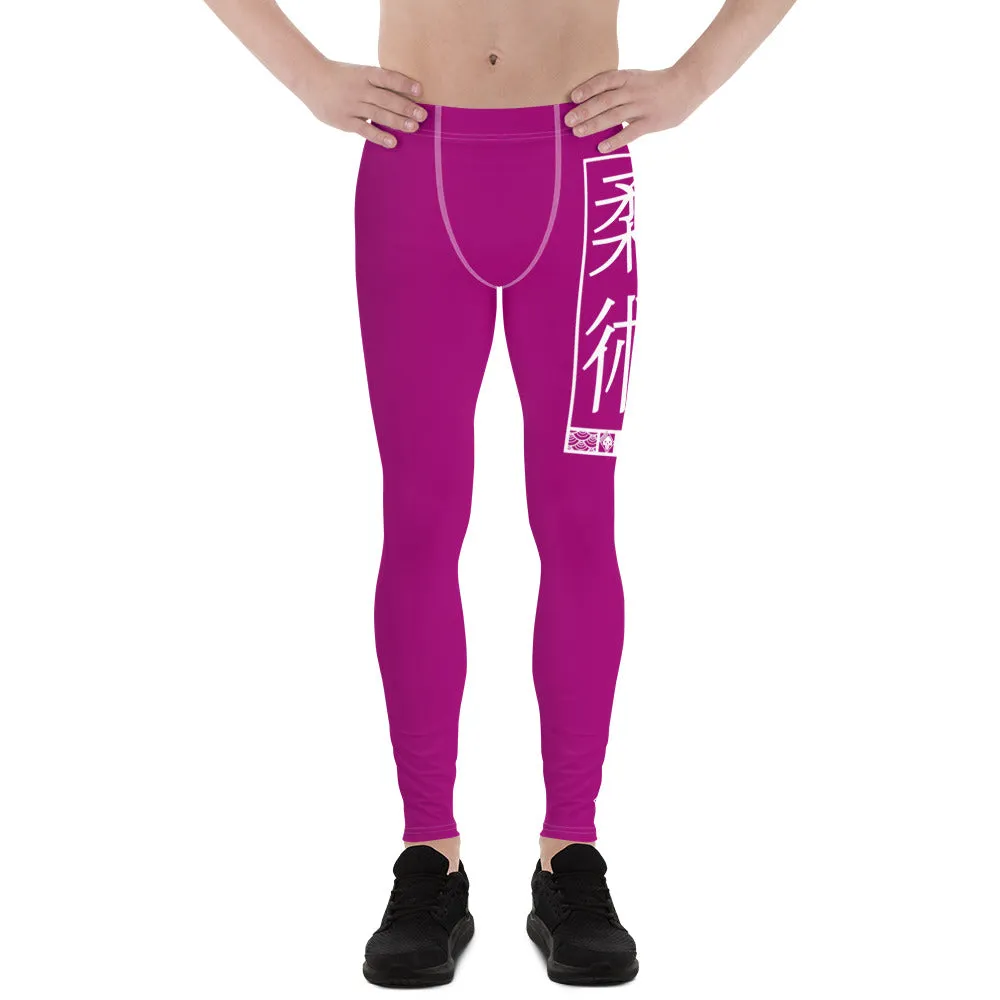 Men's Athletic Workout Leggings For Jiu Jitsu 014 - Vivid Purple